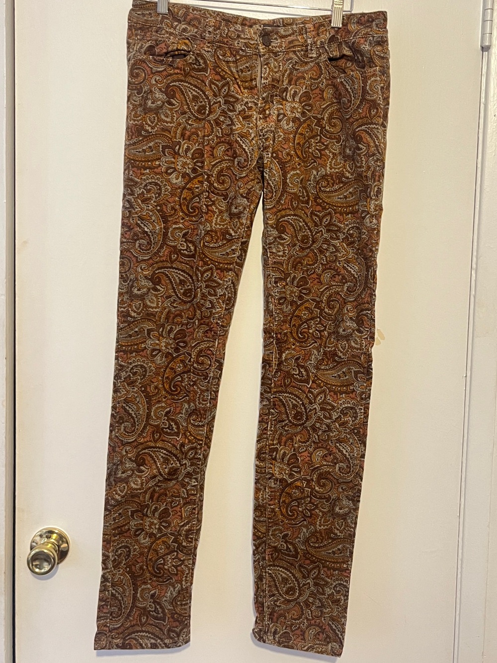 Prana Women’s Paisley Skinny Corduroy - Brown Multi